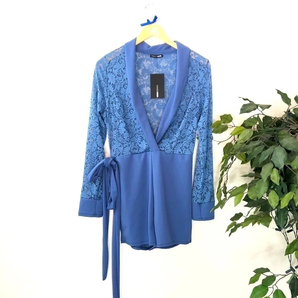 NWT Fashion Nova Lace Top Romper